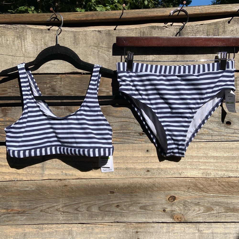 🌻NEW {w/Tags!} Splendid Girls' Never Enough Bralette 2-Piece Set Navy Size 14